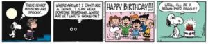 Snoopy birthday-comic strip