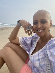 Bald Girl- Beach happy vibes
